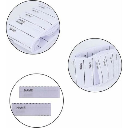 200 pcs iron-on labels woven labels Name labels with names to write labels School name labels, white, Fonepro V1237-ZY-203-0568