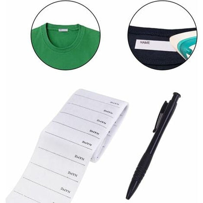 200 pcs iron-on labels woven labels Name labels with names to write labels School name labels, white, Fonepro V1237-ZY-203-0568