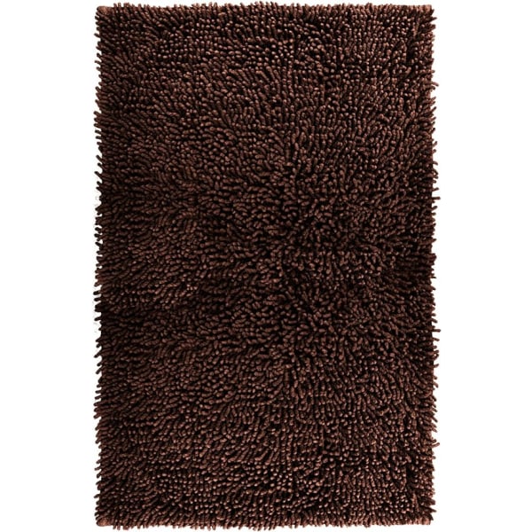 Bathroom Mat Chenille Dark Brown, Fluffy Bathroom Mat (50 x 80 cm) Coffee V1237-ZY-203-0572