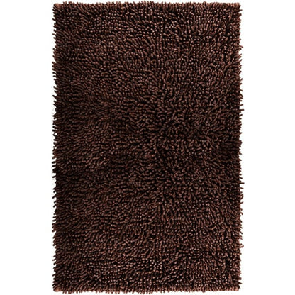 Bathroom Mat Chenille Dark Brown, Fluffy Bathroom Mat (50 x 80 cm) Coffee V1237-ZY-203-0572