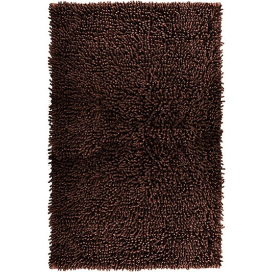 Bathroom Mat Chenille Dark Brown, Fluffy Bathroom Mat (50 x 80 cm) Coffee V1237-ZY-203-0572