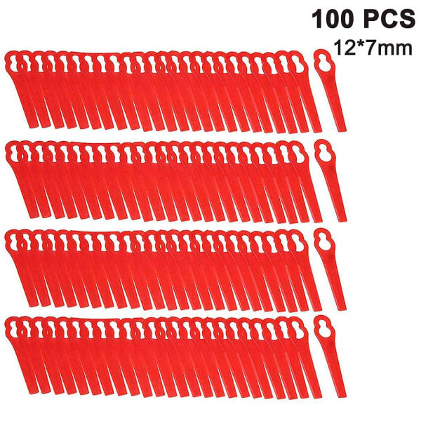 100 pcs Plastic Grass Trimmer Blades Cordless Trimmer Blades V1237-ZY-203-0577