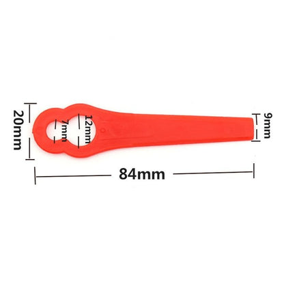 100 pcs Plastic Grass Trimmer Blades Cordless Trimmer Blades V1237-ZY-203-0577