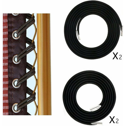 Drawstring, rubber band, folding chair accessories (black export (a set of 2 long and 2 short)), V1237-ZY-203-0599