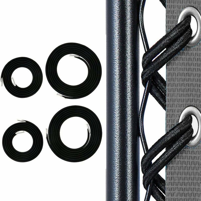 Drawstring, rubber band, folding chair accessories (black export (a set of 2 long and 2 short)), V1237-ZY-203-0599