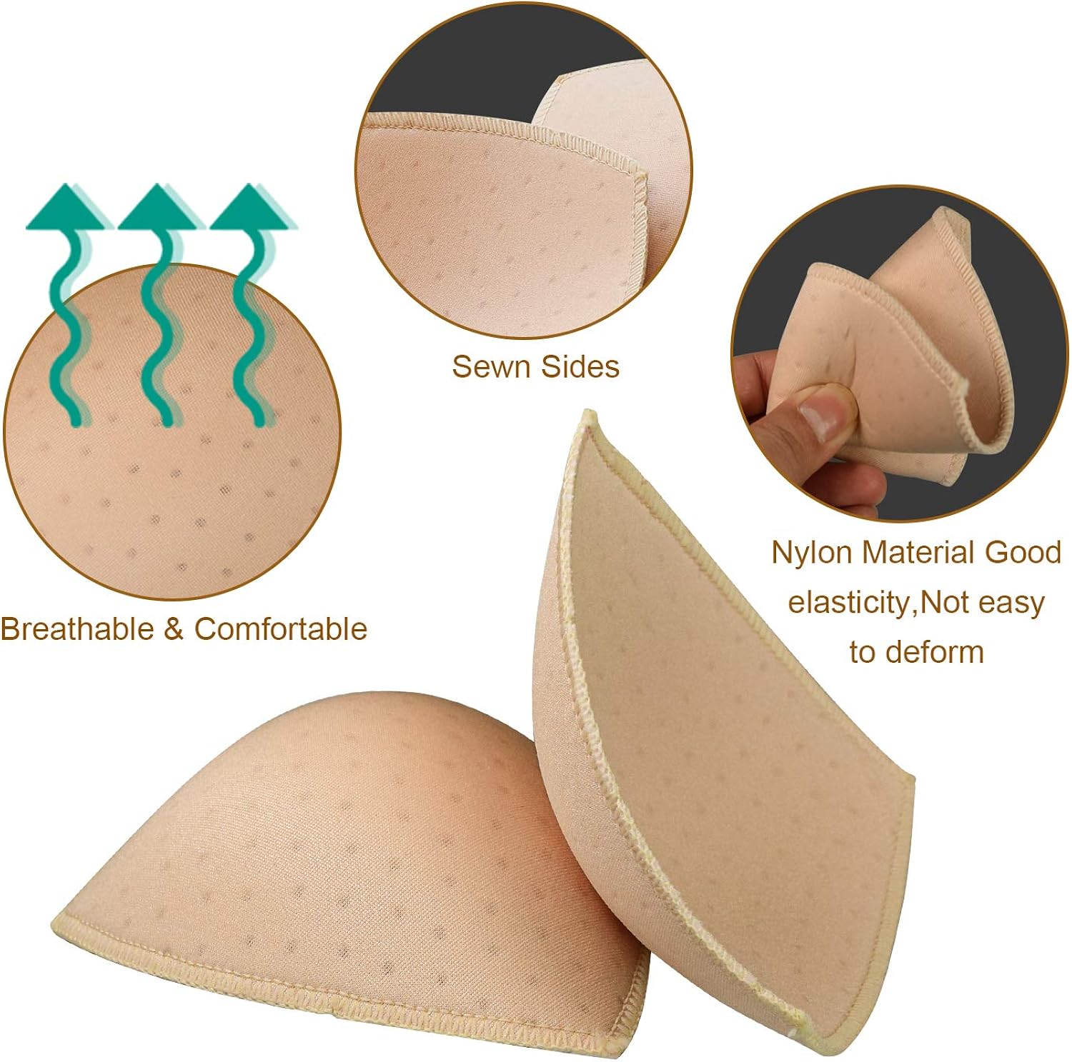 Bra Pads Insert 5 Pairs. Bra Pads Breathable Dcup V1237-ZY-203-0603