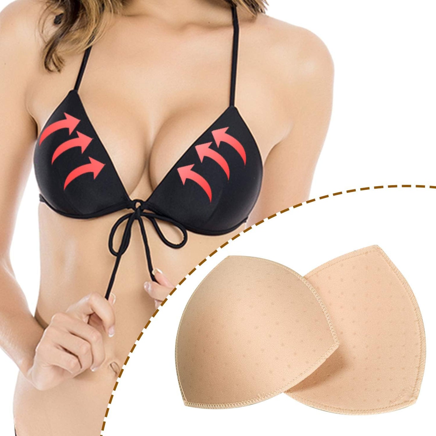 Bra Pads Insert 5 Pairs. Bra Pads Breathable Dcup V1237-ZY-203-0603