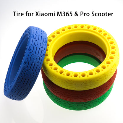 For Xiaomi electric scooter color solid tire multi-color honeycomb tire hollow airless tire M365 V1237-ZY-203-0626