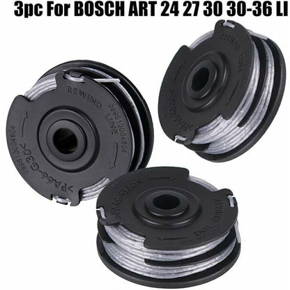 Set of 3 spools for Bosch grass trimmer Art 24 27 30 30-36 Li 18 M 1.65 mm. V1237-ZY-203-0641