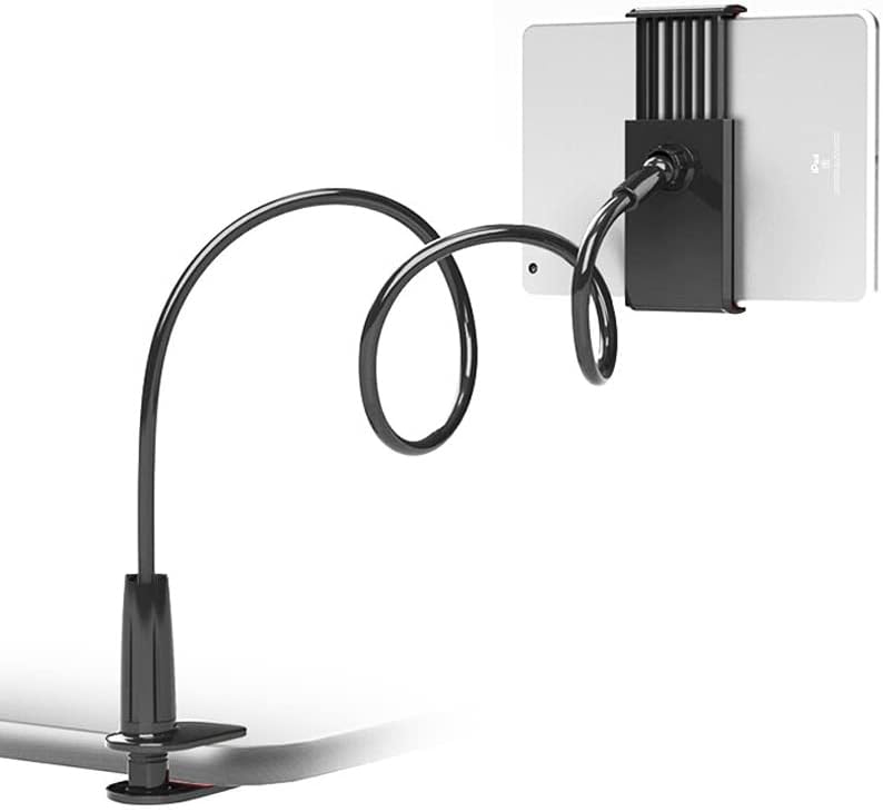 Gooseneck Tablet Holder, Tablet Stand for Bed Gooseneck Mount Flexible Arm 360 Clamp V1237-ZY-203-0650