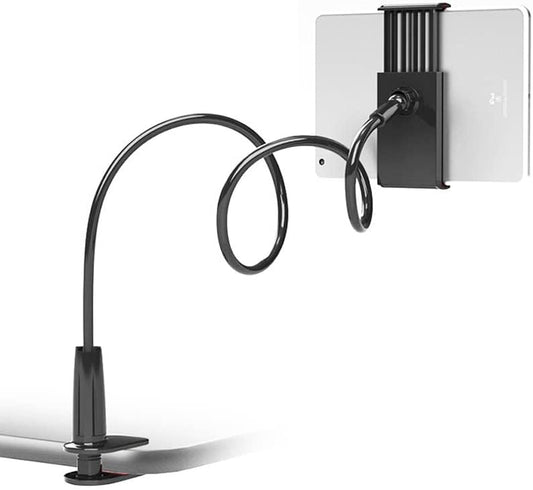 Gooseneck Tablet Holder, Tablet Stand for Bed Gooseneck Mount Flexible Arm 360 Clamp V1237-ZY-203-0650