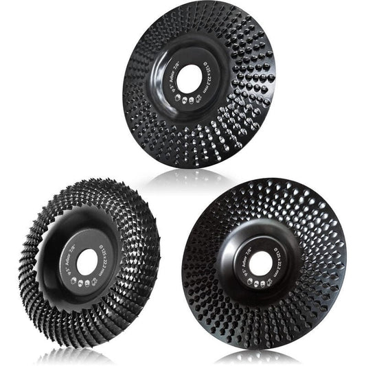 Wood sanding disc 125 mm, 3-piece sanding discs for shaping, sanding and cutting. Wheel for angle grinder, V1237-ZY-203-0670