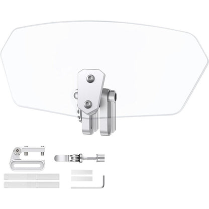 Motorcycle Windshield Adjustable Clip-On Windshield Spoiler Extension Wind Deflector for Motorcycle - Clear V1237-ZY-203-0673
