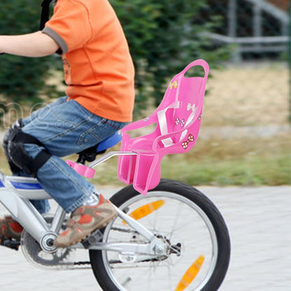 Doll Stroller Seat for Doll, Children's Bicycle Doll Seat with DIY Decals for Decoration PINK V1237-ZY-203-0697