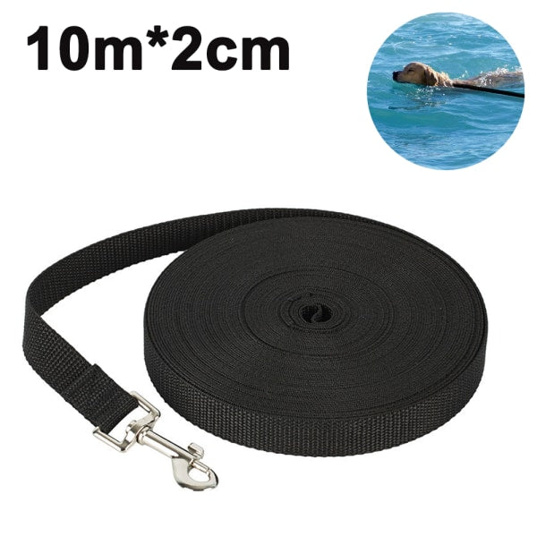 Training Leash for Small and Medium Dogs, Dog Leash for Dog/Puppy for Recall Training, Camping-Black 10*2M_max V1237-ZY-203-0719
