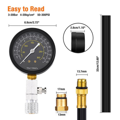 Universal Engine Compression Tester Professional Cylinder Compression Meter for Motorcycle V1237-ZY-203-0756