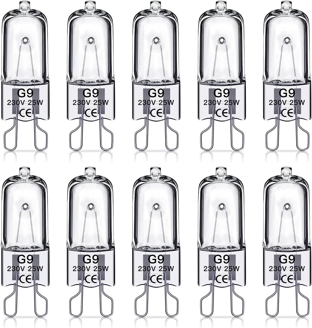 G9 halogen bulbs 25w 230v 10-pack V1237-ZY-203-0771