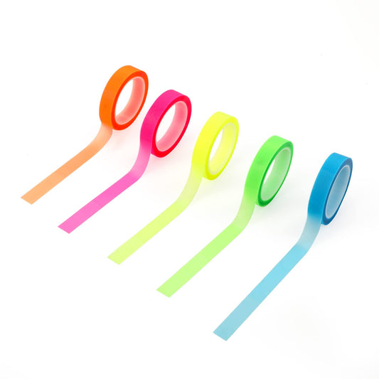 Rolls Marking Tape, Removable Fluorescent Tape Fluorescent Marking Transparent Colored Tape Roll Page Markers V1237-ZY-203-0812