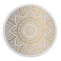 Round microfiber mandala beach towel hippie boho beach towel with tassels oversized wrap blanket tr V1237-ZY-203-0816