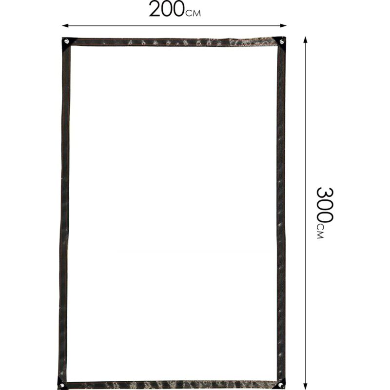 Waterproof Clear PVC Tarpaulin Overlay Panel Roof with Eyelets and Rope 2 x 3m V1237-ZY-203-0824