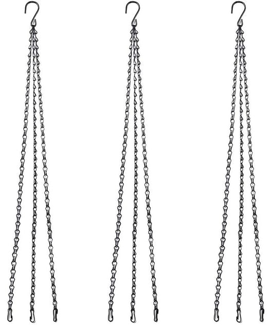 3-Pack Hanging Chain Set, Replacement Chain, Metal, Hanging Basket, Chains, Garden, Flower Pot, Plant Hanger V1237-ZY-203-0830