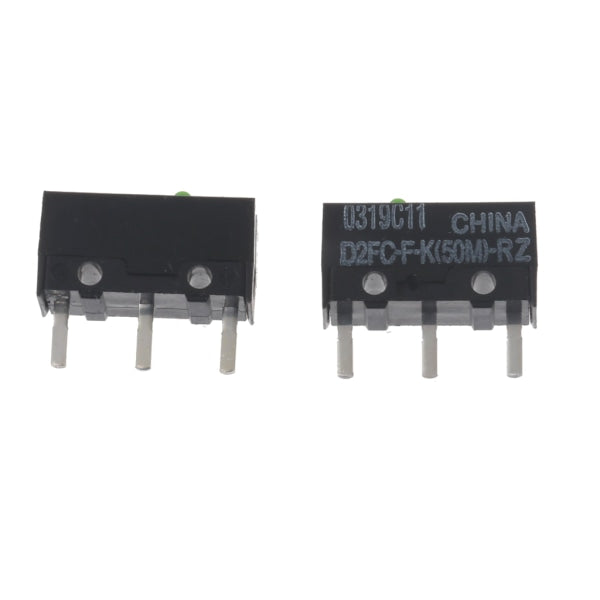 2pcs Green Dot Mouse Microswitch D2FC-FK(50M)-RZ for Razer Mouse Microswitches 50 Million Clicks for Lifetime V1237-ZY-203-0835