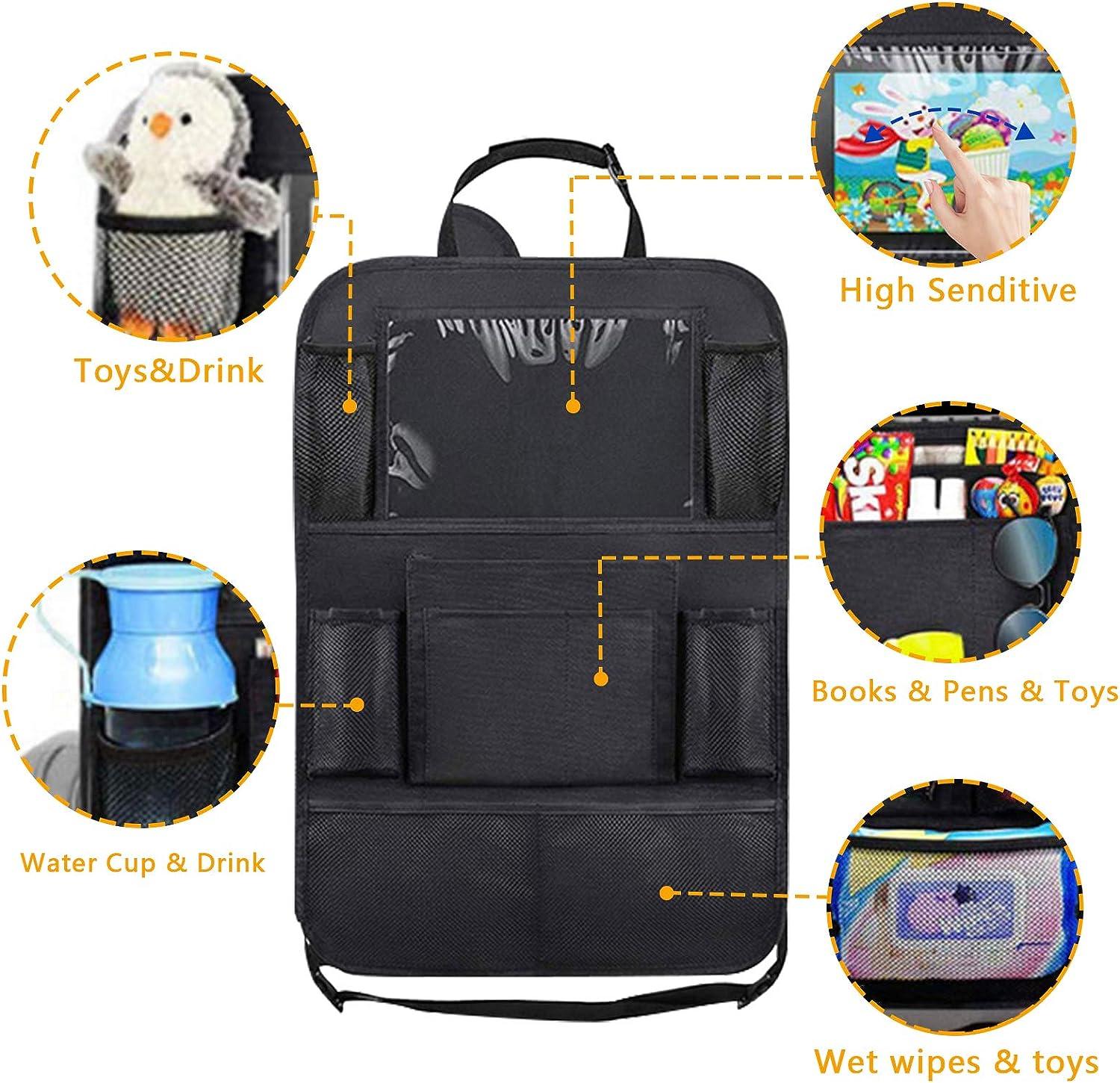 2-PACK Universal car back seat mobile/tablet multiple holders Black Black Black V1237-ZY-203-0839