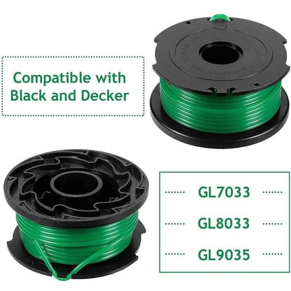 Pack of 6 Green Line Spools for Black & Decker GL7033 GL8033 GL9035 A6482..DEBUNS Grass Trimmer V1237-ZY-203-0860