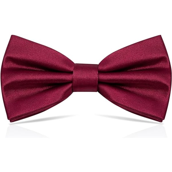 Pre-tied Bow Tie for Men, Tux Bow Tie Adjustable Formal Neck Bow Tie Satin Bow Tie for Party Wedding (Red) V1237-ZY-203-0861
