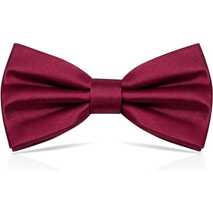 Pre-tied Bow Tie for Men, Tux Bow Tie Adjustable Formal Neck Bow Tie Satin Bow Tie for Party Wedding (Red) V1237-ZY-203-0861