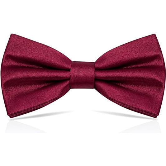 Pre-tied Bow Tie for Men, Tux Bow Tie Adjustable Formal Neck Bow Tie Satin Bow Tie for Party Wedding (Red) V1237-ZY-203-0861