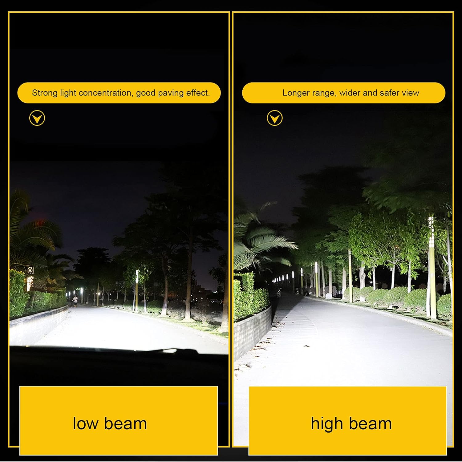 2PCS H4 LED Bulb, 12V Motorcycle/Car Headlight, 12W COB Bulbs Headlight LED Bulb for High Beam Headlight, V1237-ZY-203-0868