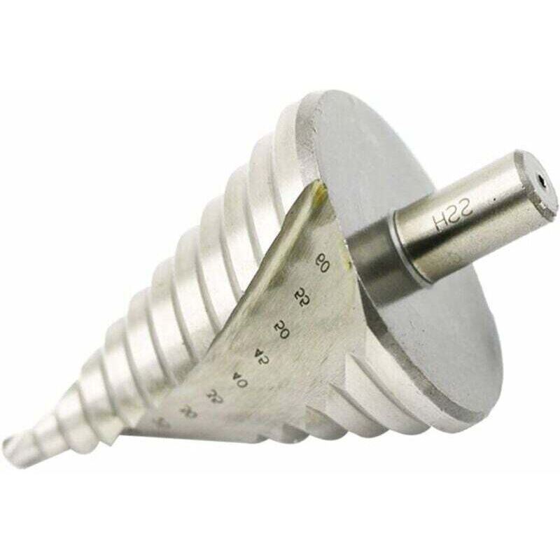HSS Step Drill 6-60mm - Spiral Large Cone Drill for Metal, Wood, Plastic..DEBUNS V1237-ZY-203-0885
