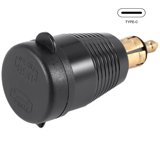 Motorcycle DIN Connector Waterproof Charger For QC3.0 USB Charger & Type C 30W Power Delivery Adapter Socket V1237-ZY-203-0889