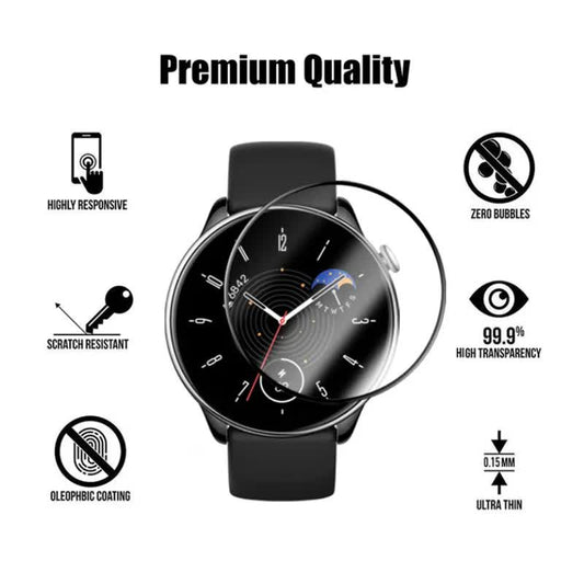 1-2 pcs compatible with Amazfit Gtr Mini Gtr 4 3 2 Pro 2E Smart Watch Full Cover Protection Cure Film Gtr3 V1237-ZY-203-0894