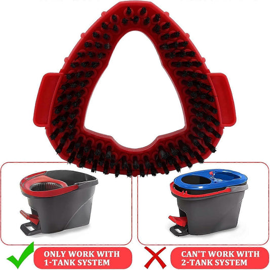 Mop Heads Replacement Scrubbing Brush Mop Head for Vileda Turbo Spin Mop, Hard Bristle Carpet Brush Cleaning V1237-ZY-203-0899