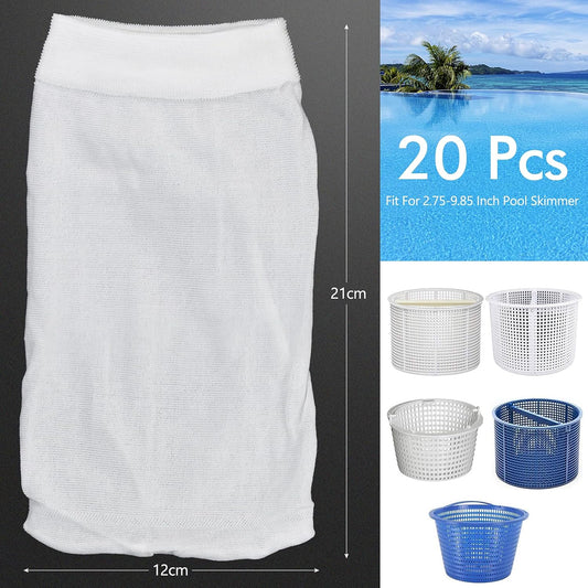 20 pcs Pool Skimmer Socks Pool Filter Sock for V1237-ZY-203-0908