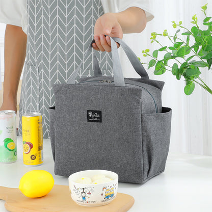 Lunch Bag for Adult Children Thick Portable Black V1237-ZY-203-0949