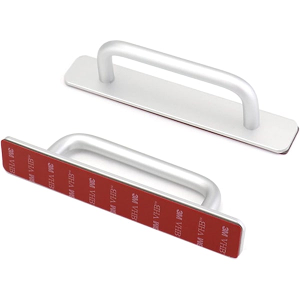 2pcs Self-Adhesive Aluminum Alloy Door Handle Push-Pull Sliding Door Handle Without Drilling for Gate Cabinet V1237-ZY-203-0953