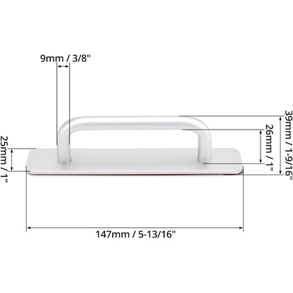 2pcs Self-Adhesive Aluminum Alloy Door Handle Push-Pull Sliding Door Handle Without Drilling for Gate Cabinet V1237-ZY-203-0953