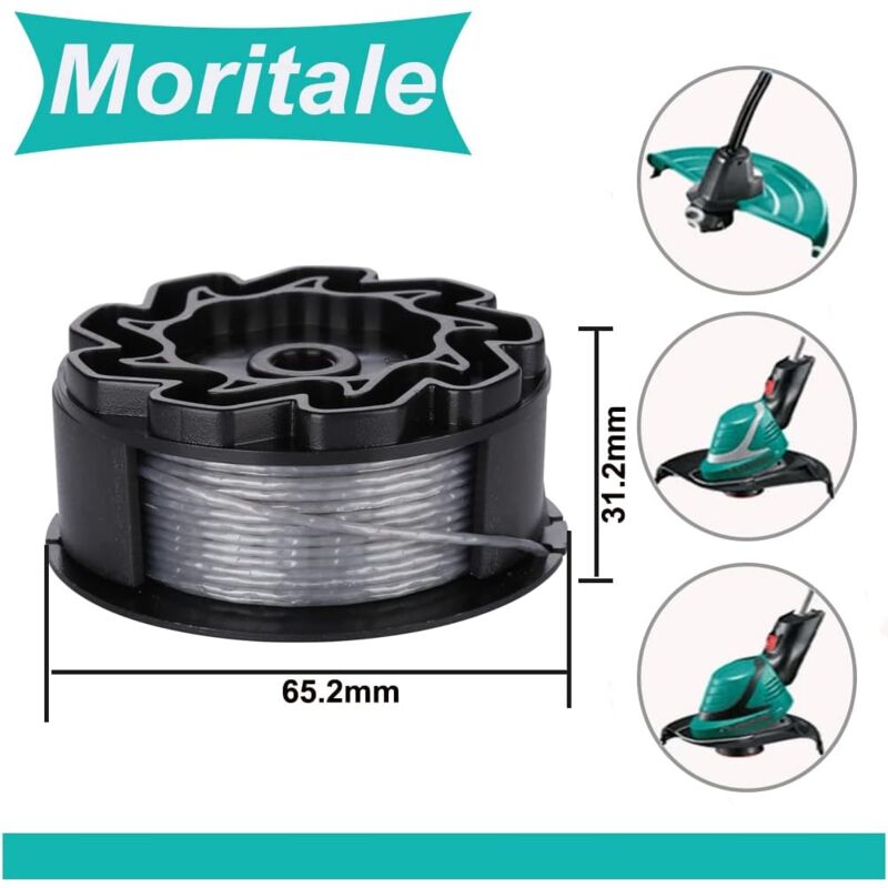 Line spool for BOSCH UniversalGrassCut Trimmer 18 18-26 18-260 F016800570 with cap (4 pieces) V1237-ZY-203-0984