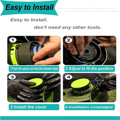 Line spool for BOSCH UniversalGrassCut Trimmer 18 18-26 18-260 F016800570 with cap (4 pieces) V1237-ZY-203-0984