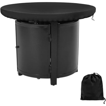 Fire Pit Protective Cover, Anti-UV 420D Round Protective Cover for Fire Pit Protection and Waterproof for V1237-ZY-203-0986