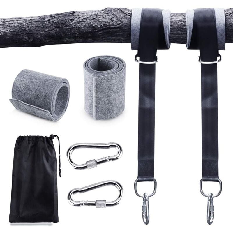 Swing bracket, hammock bracket, attachment set for hanging chair with max. 200 kg in tear-resistant polyester V1237-ZY-203-0999