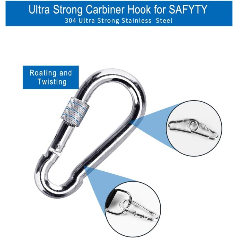 Swing bracket, hammock bracket, attachment set for hanging chair with max. 200 kg in tear-resistant polyester V1237-ZY-203-0999