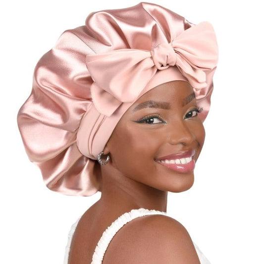 Satin Hat Silk Hat for Sleep Double Layer Satin Lined Hair Cap With Tie Caps For Women Naturally Curly Hair V1237-ZY-203-1001