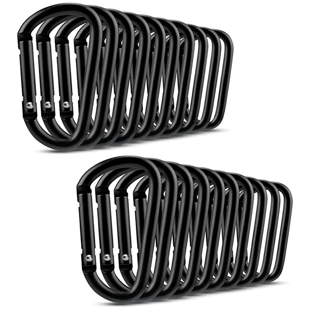 20 pcs Small Carabiners, Multifunctional Aluminum D-ring Clips_max V1237-ZY-203-1027