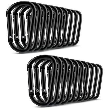 20 pcs Small Carabiners, Multifunctional Aluminum D-ring Clips_max V1237-ZY-203-1027