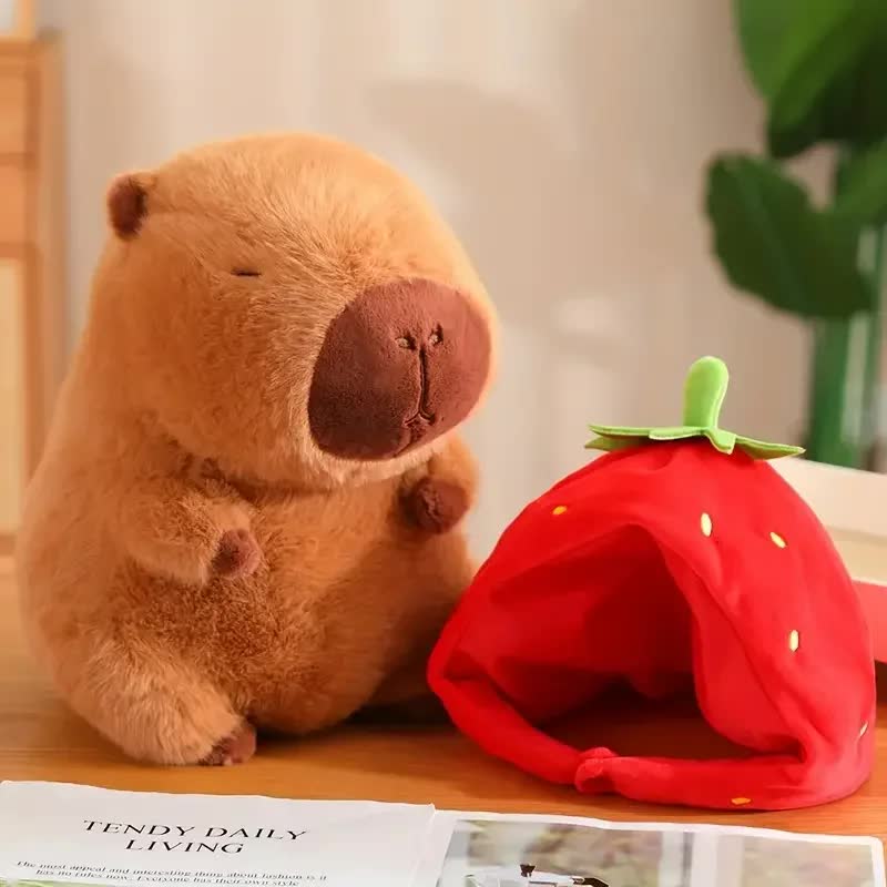 23cm Capybara Plush Simulation Capybara Anime Fluffy Toy Cute Doll Stuffed Animal Soft Doll Plush Christmas V1237-ZY-203-1028