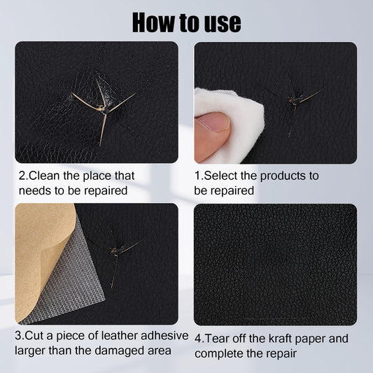 Self-adhesive repair patch artificial leather 50x138 cm Black Black Black Variety V1237-ZY-203-1053